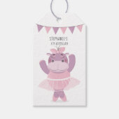 Hippo Ballerina Cadeaulabel (Voorkant)