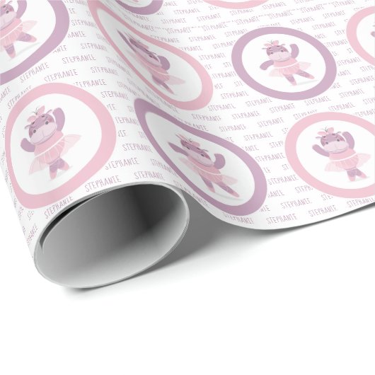 Hippo Ballerina Cadeaupapier (Rol Hoek)