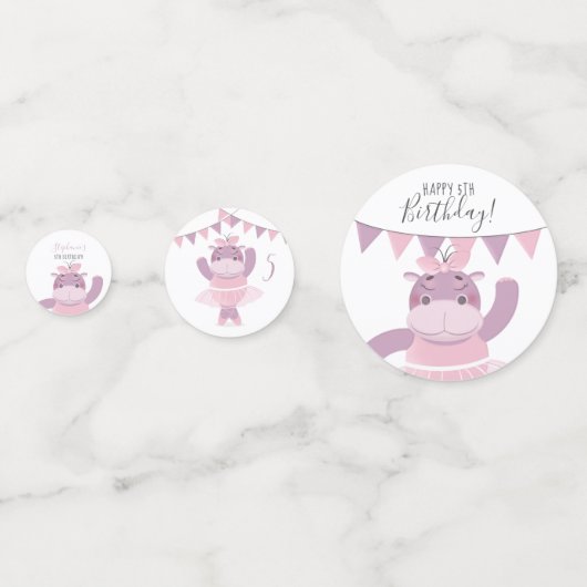 Hippo Ballerina Confetti (Achterkanten)