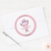 Hippo Ballerina Dit boek behoort toe aan Ronde Sticker (Envelop)
