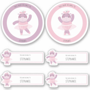 Hippo Ballerina Dit boek behoort tot de Sticker