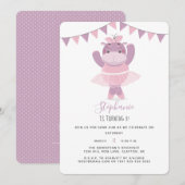 Hippo Ballerina Kaart (Voorkant / Achterkant)