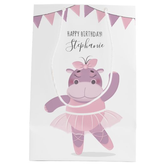 Hippo Ballerina Medium Cadeauzakje (Achterkant)