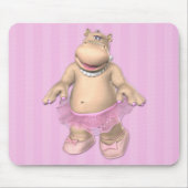 Hippo Ballerina Mousepad Muismat (Voorkant)