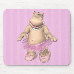 Hippo Ballerina Mousepad Muismat