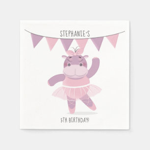 Hippo Ballerina Napkins Servet