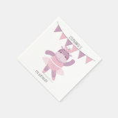 Hippo Ballerina Napkins Servet (Hoek)
