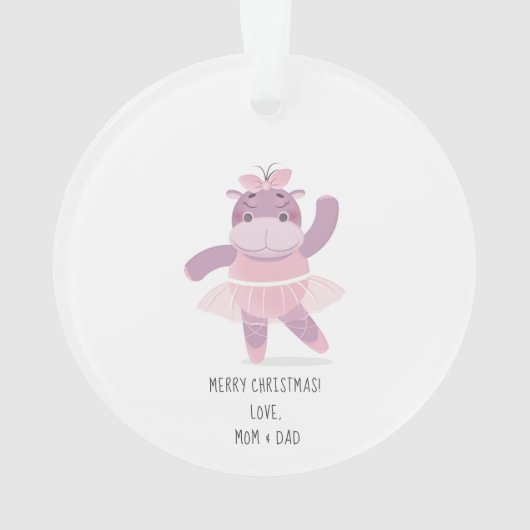 Hippo Ballerina Ornament (achterkant)