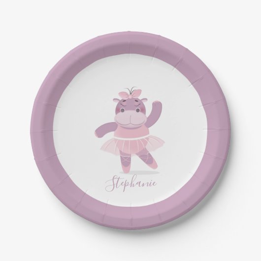 Hippo Ballerina Paper Bord (Voorkant)
