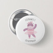 Hippo Ballerina Ronde Button 5,7 Cm (Voorkant /achterkant)