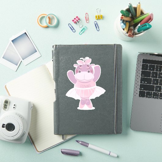 Hippo Ballerina Sticker (iPad Cover)