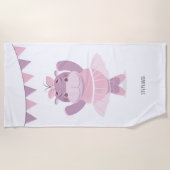 Hippo Ballerina Strandlaken (Voorkant)