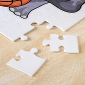 Hippo Basketball speler Basketball Legpuzzel (Zijkant)