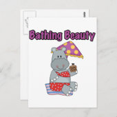 Hippo Bathing Beauty T-shirts en Gifts Briefkaart (Voorkant / Achterkant)