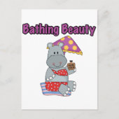 Hippo Bathing Beauty T-shirts en Gifts Briefkaart (Voorkant)
