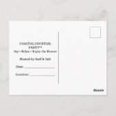 HIPPO BEACH Cocktail Party Welcome message Briefkaart (Achterkant)