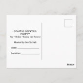 HIPPO BEACH Cocktailparty Welkombericht Briefkaart (Achterkant)