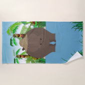 Hippo Beach Towel Strandlaken (Voorkant)