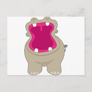 Hippo Big Mouth Briefkaart