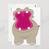 Hippo Big Mouth Briefkaart (Voorkant / Achterkant)