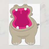 Hippo Big Mouth Briefkaart (Voorkant)
