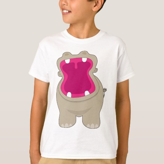 Hippo Big Mouth T-shirt (Voorkant)