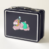 Hippo bij duiken met Snorkel (Achterkant)