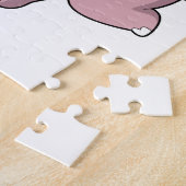 Hippo bij Hockey met Hockey bat Legpuzzel (Zijkant)