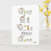 HIPPO BIRDIE KAART (Gele Bloem)