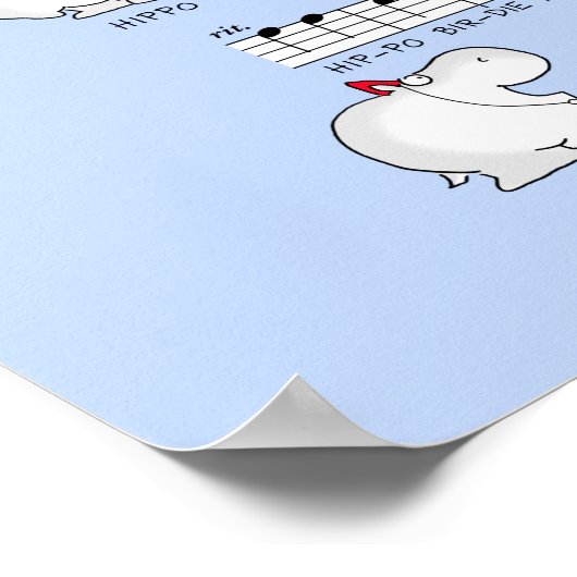 HIPPO BIRDIE TWO EWE poster van Sandra Boynton (Hoek)