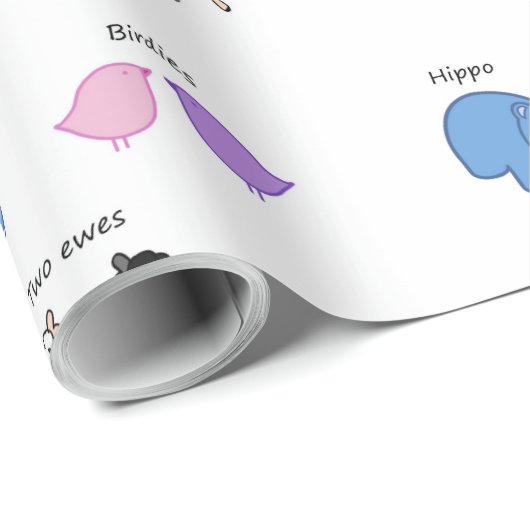 Hippo Birdies Two Ewes Cadeaupapier (Rol Hoek)