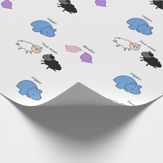 Hippo Birdies Two Ewes Cadeaupapier (Hoek)