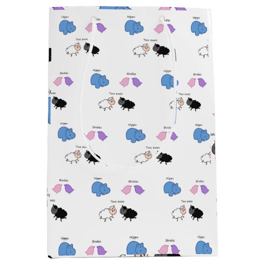 Hippo Birdies Two Ewes Medium Cadeauzakje (Voorkant)