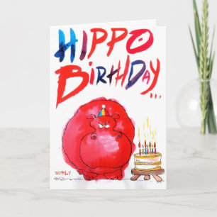 HIPPO BIRTHDAY KAART