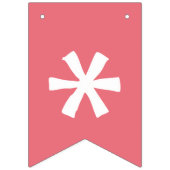 Hippo Birthday Party Hippo Hippopotamus Partij Vlaggetjes (Eerste vlag)