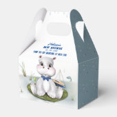 Hippo Blue-Baby shower Bedankdoosjes (Voorkant Zijde)