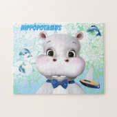 Hippo Blue Fish Kinder Legpuzzel (Horizontaal)