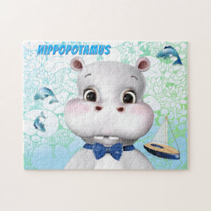Hippo Blue Fish Kinder Legpuzzel