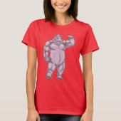 Hippo Bodybuilder Bodybuilding T-shirt (Voorkant)