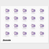 Hippo Boekplaten Ronde Sticker (Vel)