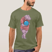 Hippo Bowling bal T-shirt (Voorkant)