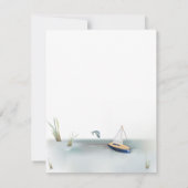 Hippo Boy Baby shower Bedankt Notitiekaartje (Achterkant)