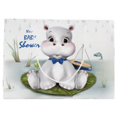 Hippo Boy-Baby shower Groot Cadeauzakje (Achterkant)