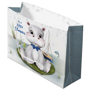 Hippo Boy-Baby shower Groot Cadeauzakje