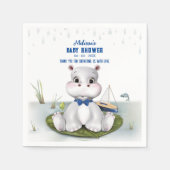 Hippo Boy-Baby shower Servet (Voorkant)