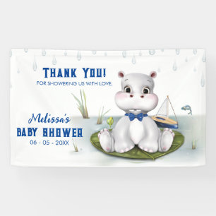 Hippo Boy-Baby shower Spandoek