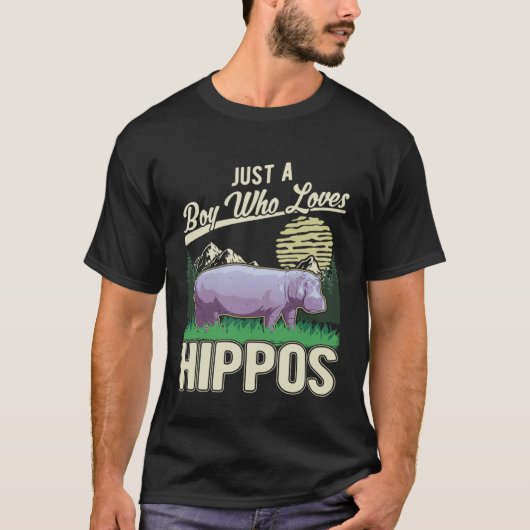 Hippo Boy Hippopotamus Hippo  1 T-shirt (Voorkant)