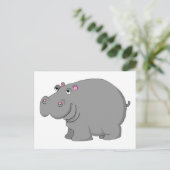 hippo briefkaart (Staand voorkant)