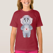Hippo bruid enveloppe bruiloft t-shirt (Voorkant)