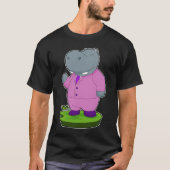 Hippo bruidegom pak bruiloft t-shirt (Voorkant)